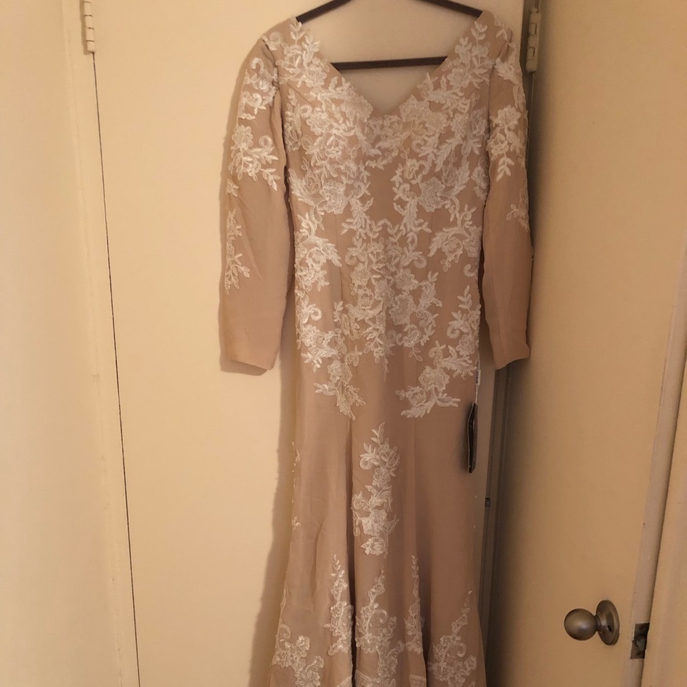 Custom made long sleeved lace dress